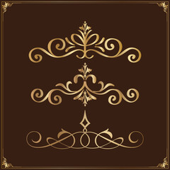 divider vector illustration of border frame and border decoration elements