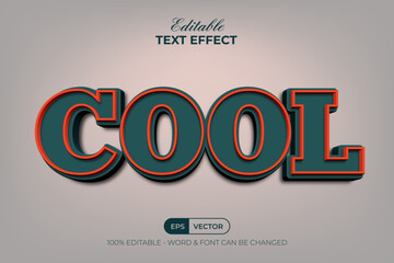 Cool Text Effect Orange Line Style. Editable Text Effect.