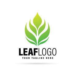 Leaf Logo Design Minimal Modern Leaf Logo Vector