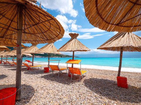Strand in Baska, Insel Krk, Kroatien