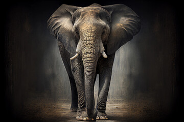 Fototapeta na wymiar Elephant animal close-up. AI Generated