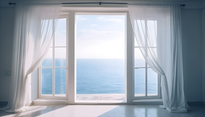  room with sea view. Generative AI