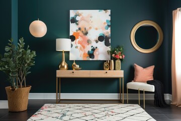 room with fresh paint and new accessories, bringing life to space, created with generative ai