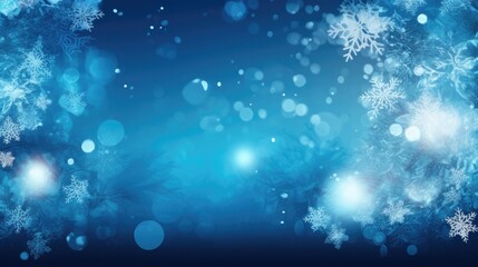 Obraz premium winter snowflakes with generative ai