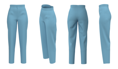 Light Blue Woman Pants