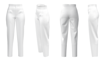 White Woman Pants