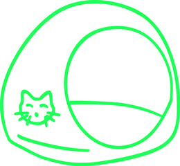 Doodle cat bed