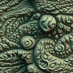 Fototapeta na wymiar The creature s eerie, all-encompassing aura. , Texture map, seamless, tileable, organic, skin texture, biological, mutant, realistic style, beautiful, highly textured style, intricate, coral, fractal,