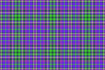Seamless textile plaid of tartan check fabric with a pattern vector background texture.