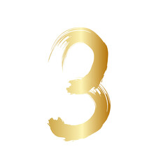 Golden number, number clipart 