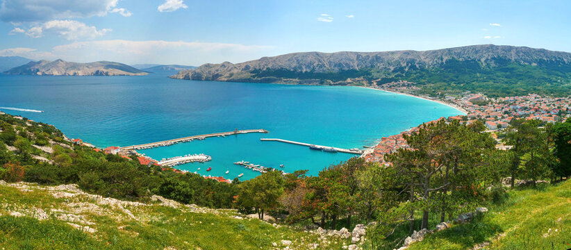 Baska, Insel Krk, Kroatien, Panorama