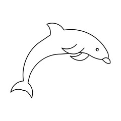 Dolphin icon. Isolated on white background