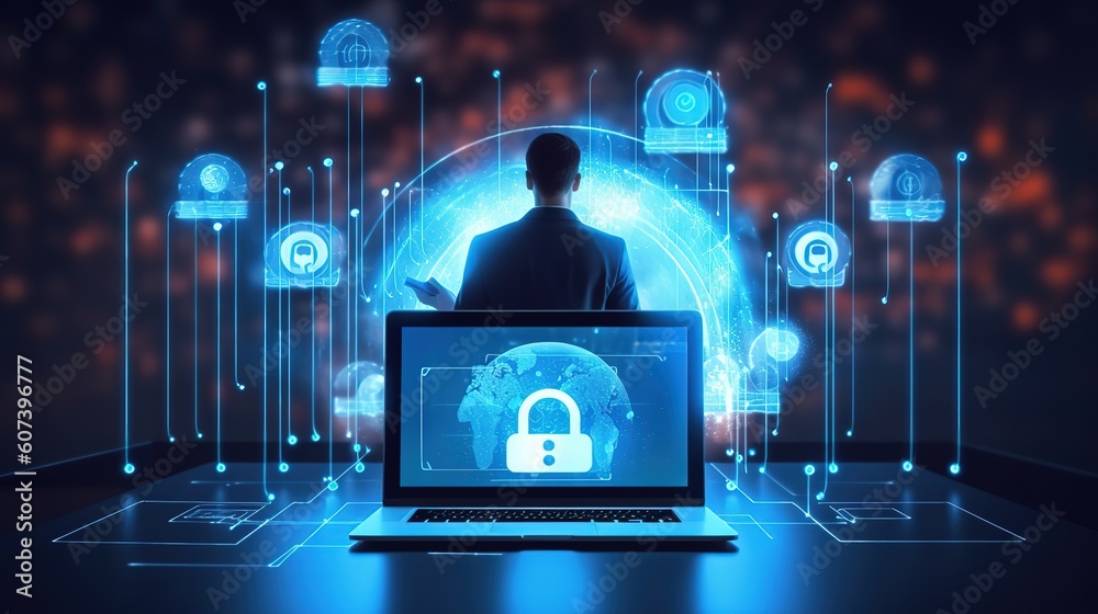 Poster cyber security network.generative ai