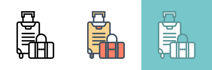 Luggage Icon, an icon representing a luggage, symbolizing travel, adventure, and exploration.