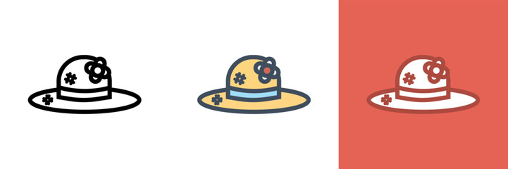 Straw Hat Icon, 