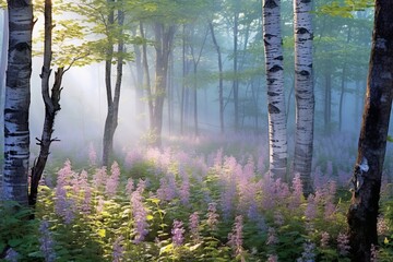 Dreamscape Canopy: A Mystic Forest in Pastel Splendor
