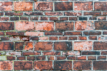 patterned dark brick wall
