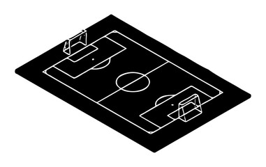 Soccer field silhouette