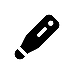thermometer glyph icon
