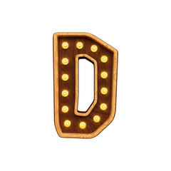 Alfabeto de madeira letra D