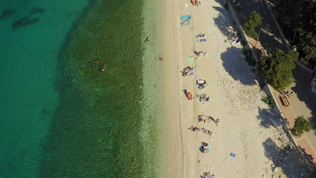 Aerial view of Igrane town, the Adriatic Sea, Croatia