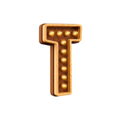 Alfabeto de madeira letra T