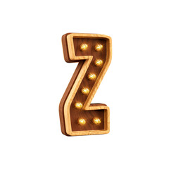 Alfabeto de madeira letra Z