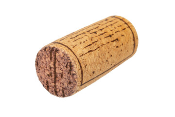 Wine cork isolated on white background