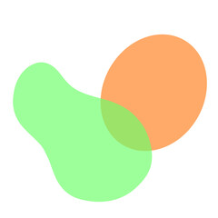 Abstract Pebble Style Shapes Bending In With Each other Modern Art Style 