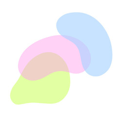 Abstract Pebble Style Shapes Bending In With Each other Modern Art Style 