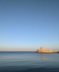 Lighthouse in the sea