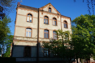 One of buildings of historic Civic Brewery (Browar Obywatelski). Tychy, Poland. - obrazy, fototapety, plakaty