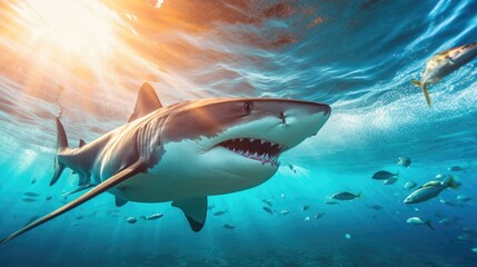 shark in vibrant colors, Sunny Nature photo