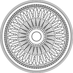 Detailed vector sketch of classical roman greek architectural rosettes