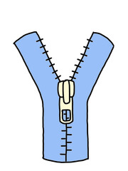 blue zipper 