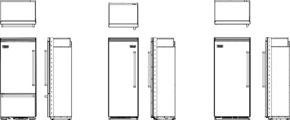Food preservative Freezer Refrigerator vector illustration sketch