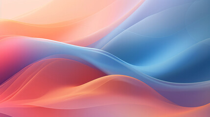 Fototapeta premium Abstract soft pink and bright orange wave illustration wallpaper
