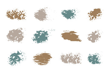 Brush stroke. Speech bubble. Paintbrush. Grunge design element. Dirty distress texture banner. Vector illustration