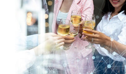 Businessmen shaking hands after successful collaboration