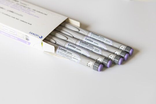 Lantus Insulin injection pen or insulin cartridge pen for diabetics.