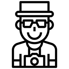 tourist line icon,linear,outline,graphic,illustration