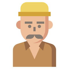 lumberjack line icon,linear,outline,graphic,illustration