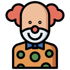 clown line icon,linear,outline,graphic,illustration