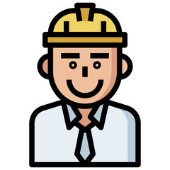 worker line icon,linear,outline,graphic,illustration