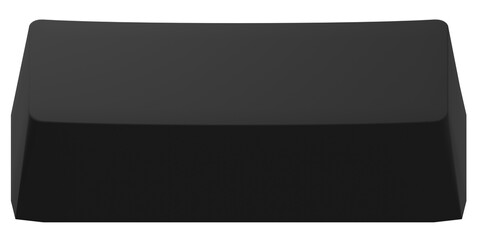 3d rendering of a black key cap isolated.