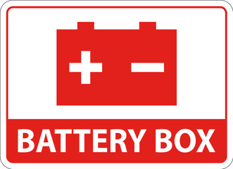 Symbol Battery Sign Battery Box On White Background