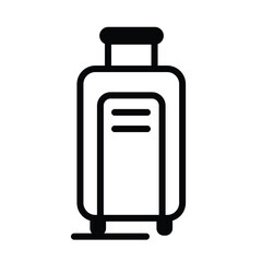 travel bag simple line icon, baggage, luggage simple line icon