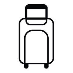travel bag simple line icon, baggage, luggage simple line icon