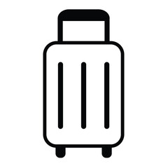 travel bag simple line icon, baggage, luggage simple line icon