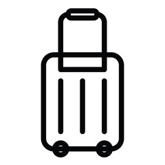 travel bag simple line icon, baggage, luggage simple line icon